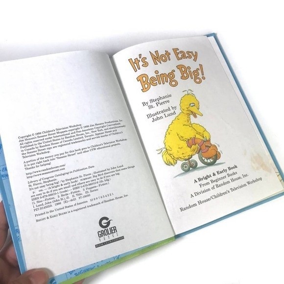 Vintage Sesame Street Book: IT'S NOT EASY BEING BIG! Stephanie St. Pierre 1st Ed - Picture 3 of 8